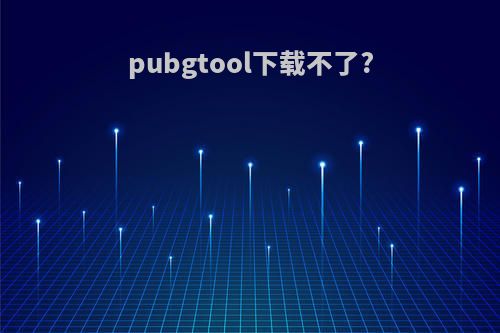 pubgtool下载不了?