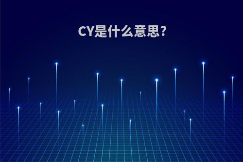 CY是什么意思?