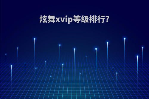 炫舞xvip等级排行?