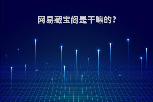 网易藏宝阁是干嘛的?