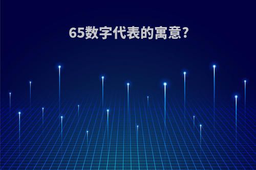 65数字代表的寓意?