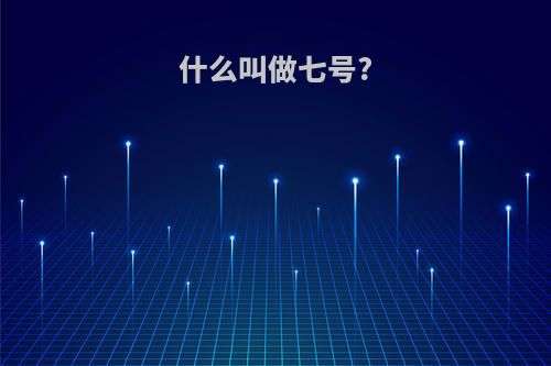 什么叫做七号?