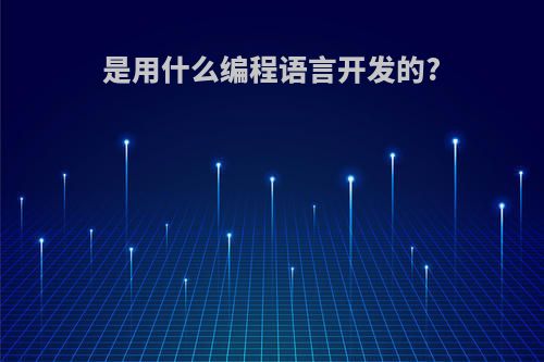 是用什么编程语言开发的?