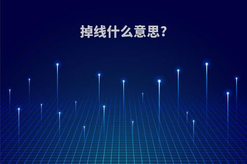 掉线什么意思?