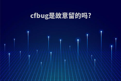 cfbug是故意留的吗?