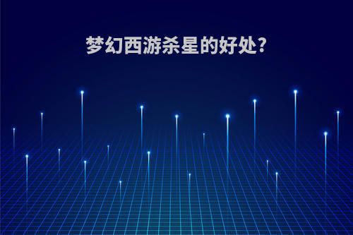梦幻西游杀星的好处?