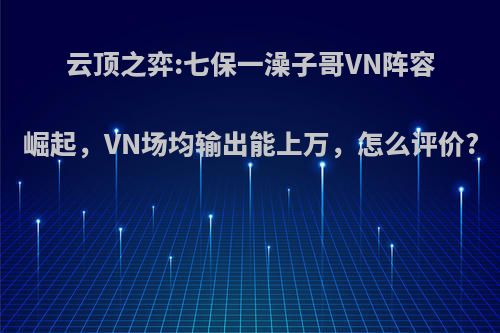 云顶之弈:七保一澡子哥VN阵容崛起，VN场均输出能上万，怎么评价?