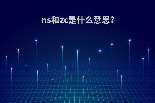 ns和zc是什么意思?