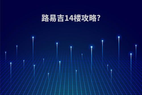 路易吉14楼攻略?