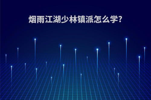 烟雨江湖少林镇派怎么学?