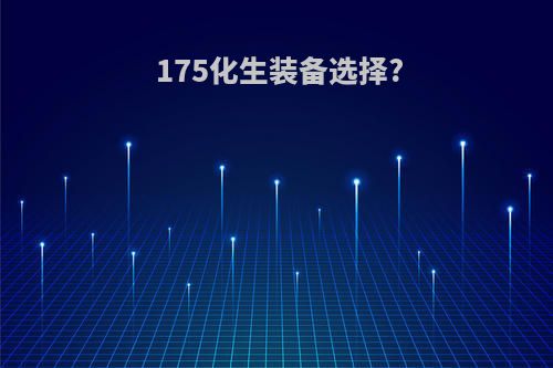 175化生装备选择?